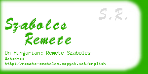 szabolcs remete business card